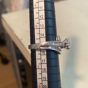 Elegant wedding or engagement 14k white gold diamond Ring